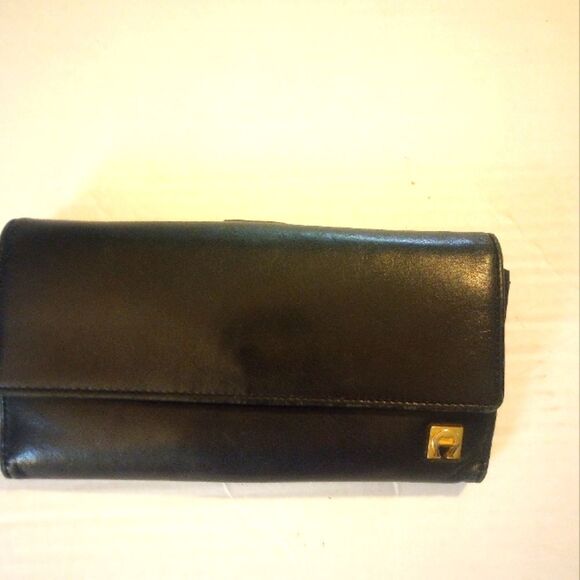 Etienne Aigner Vintage Leather Wallet With Checkbook Holder - Picture 1 of 8